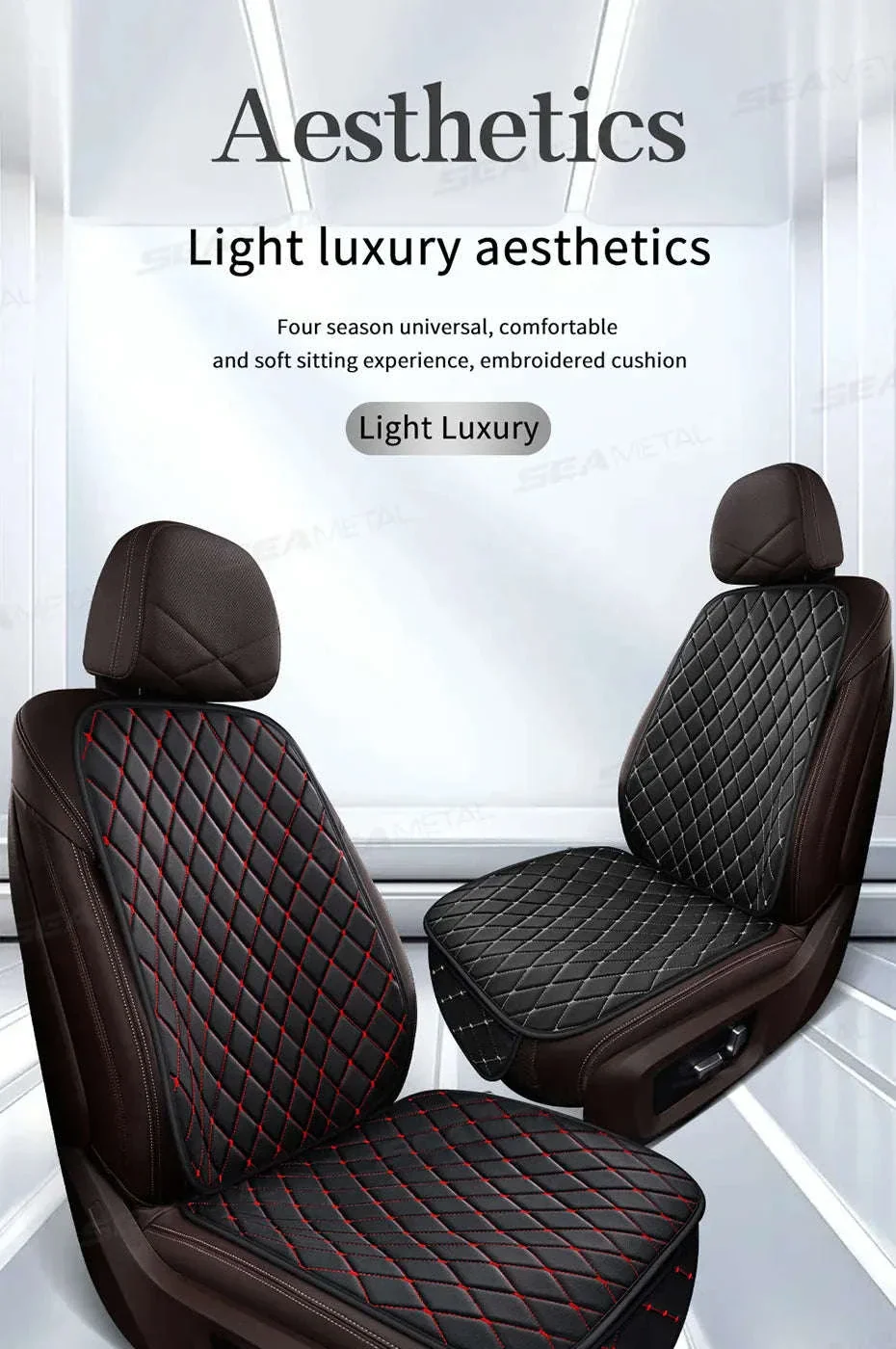 Premium Car Seat Cushion Leather Anti-Slip Breathable Car Seat Protector - Image 7