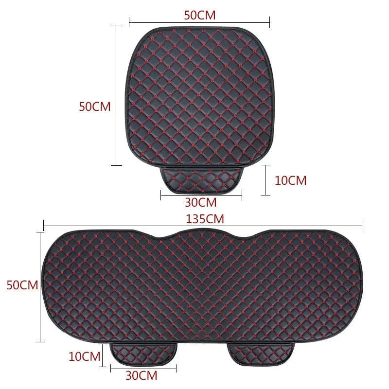 PU Leather Car Seat Cover with Storage Pocket - Image 2