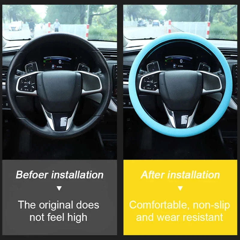 Silica Gel Steering Wheel Cover Universal 33cm-40cm - Image 2