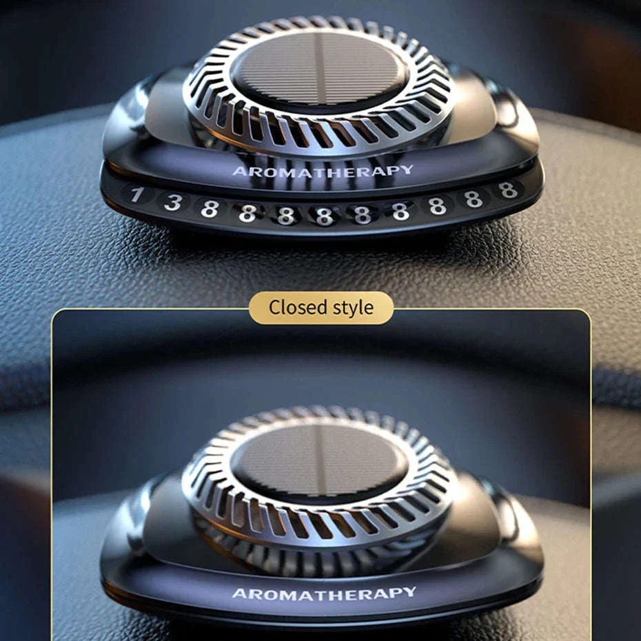 Solar Car Air Freshener with Hidden Parking Number Plate - Image 4