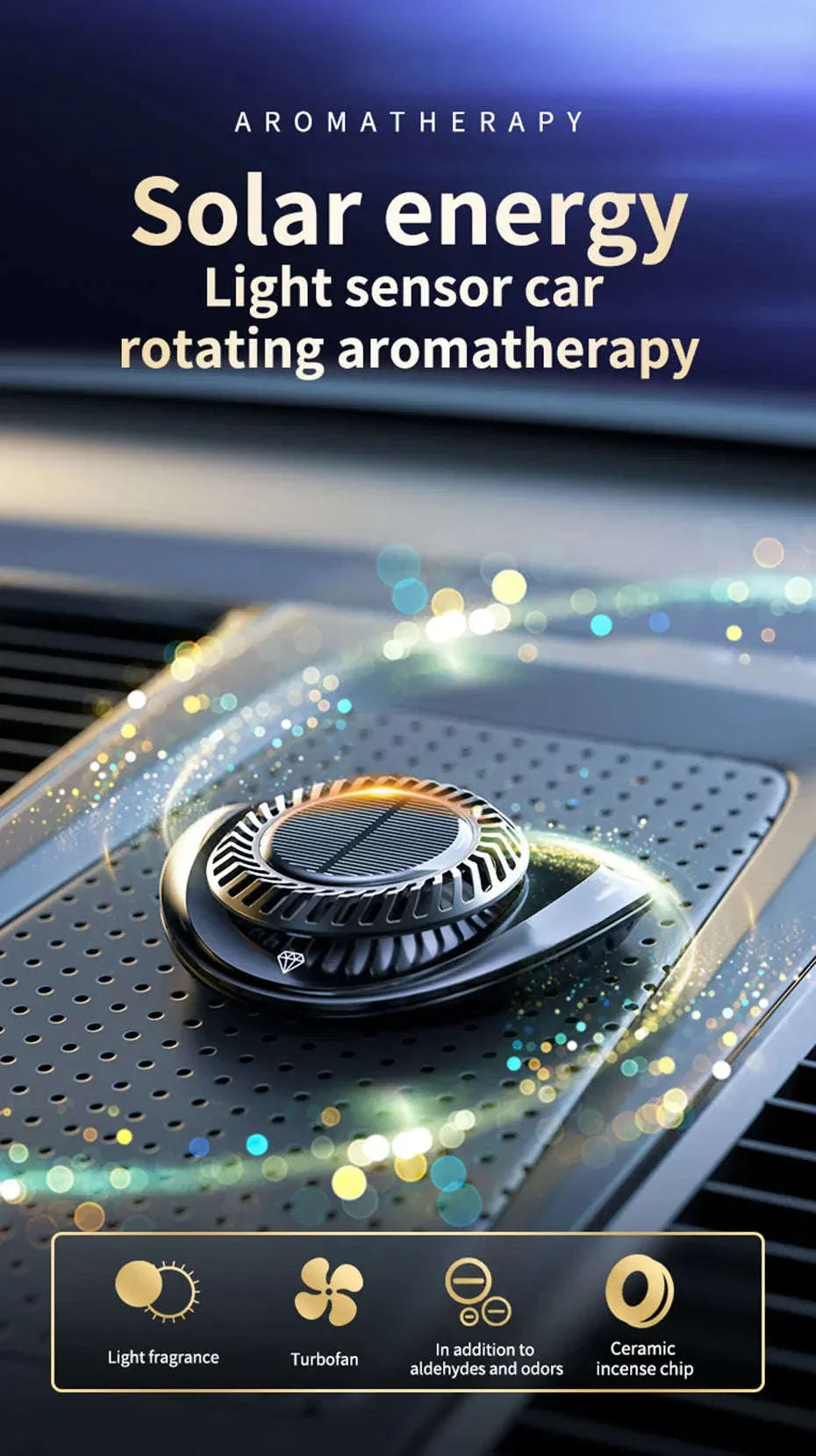 Solar Car Air Freshener with Hidden Parking Number Plate - Image 7