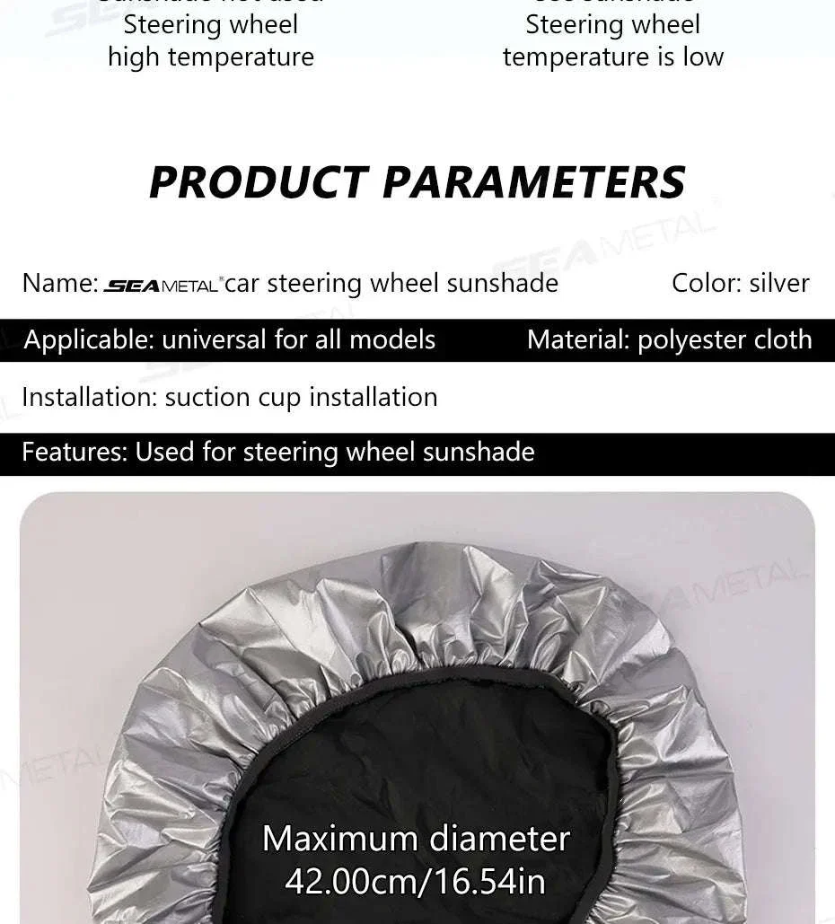Universal Steering Wheel Sunshade Cover - Image 15