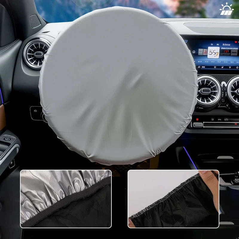 Universal Steering Wheel Sunshade Cover - Image 2