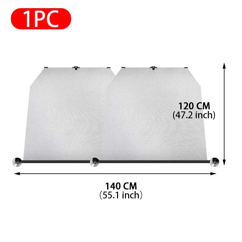 Telescopic Car Windshield Sun Shade Curtain 72cm-140cm Adjustable - Image 19