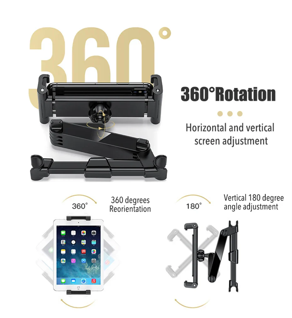 Telescopic Car Rear Seat Phone and Tablet Holder - Image 10