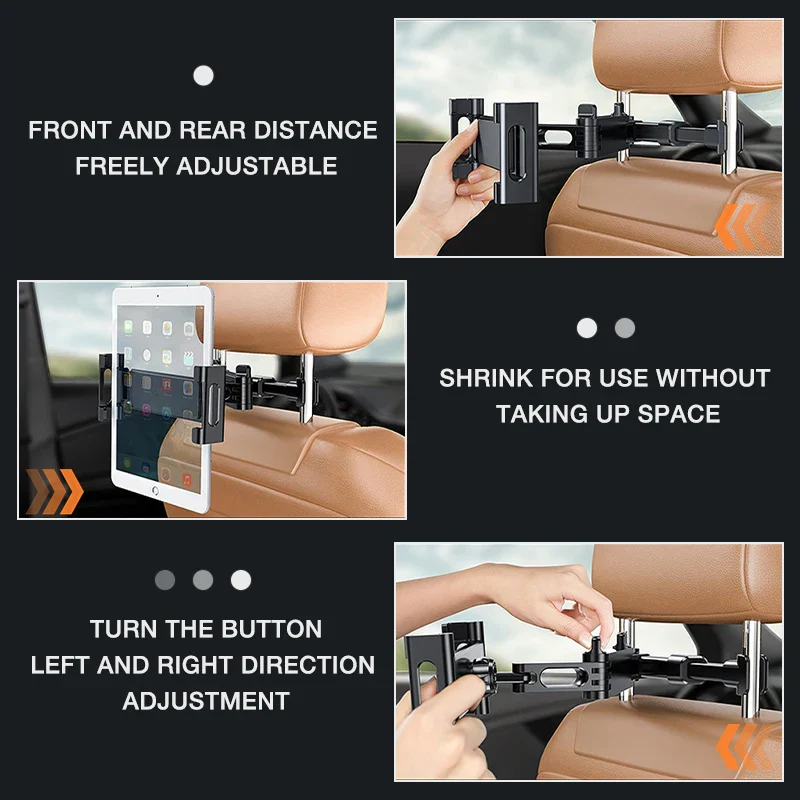 Telescopic Car Rear Seat Phone and Tablet Holder - Image 5