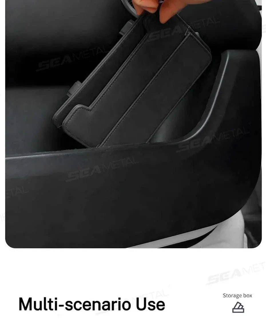 Tiny Car Trash Can with Pocket, Waterproof PU Leather - Image 13
