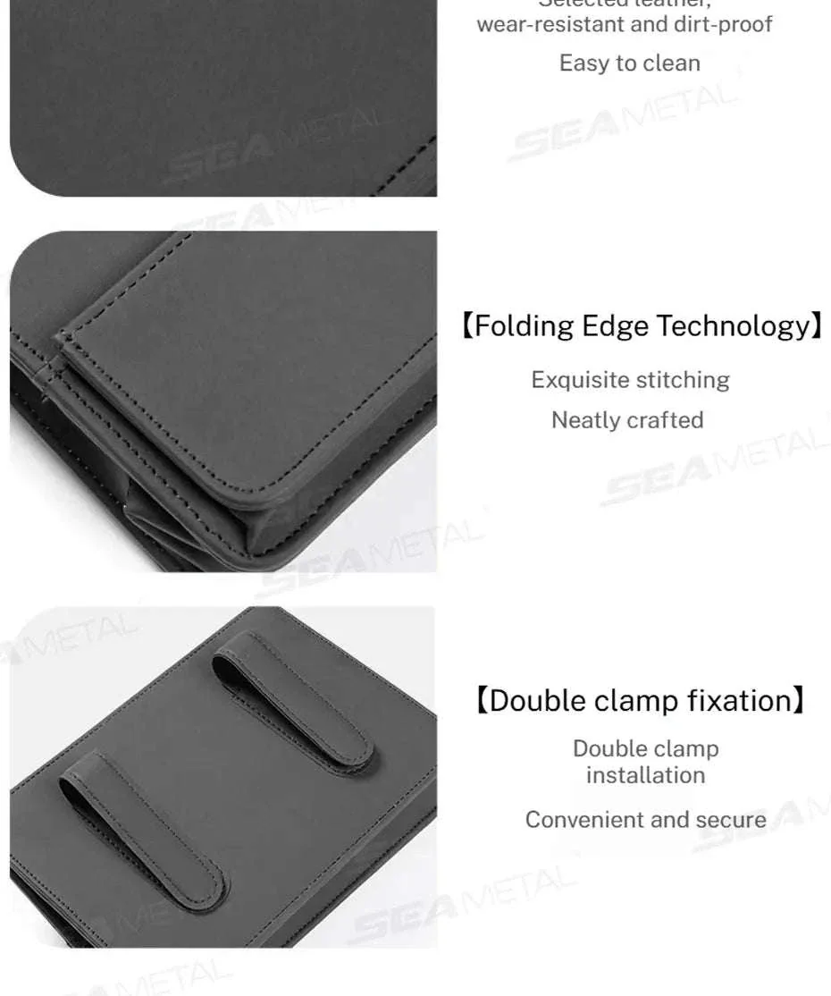 Tiny Car Trash Can with Pocket, Waterproof PU Leather - Image 16