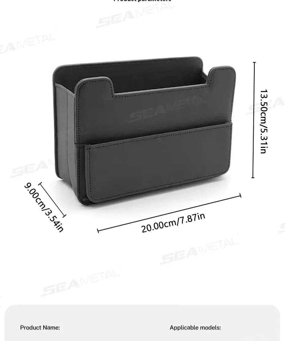 Tiny Car Trash Can with Pocket, Waterproof PU Leather - Image 18