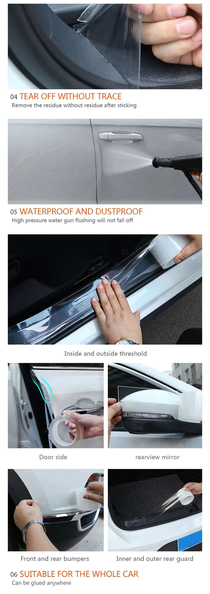 Transparent Car Door Sill Protective Film - Image 9
