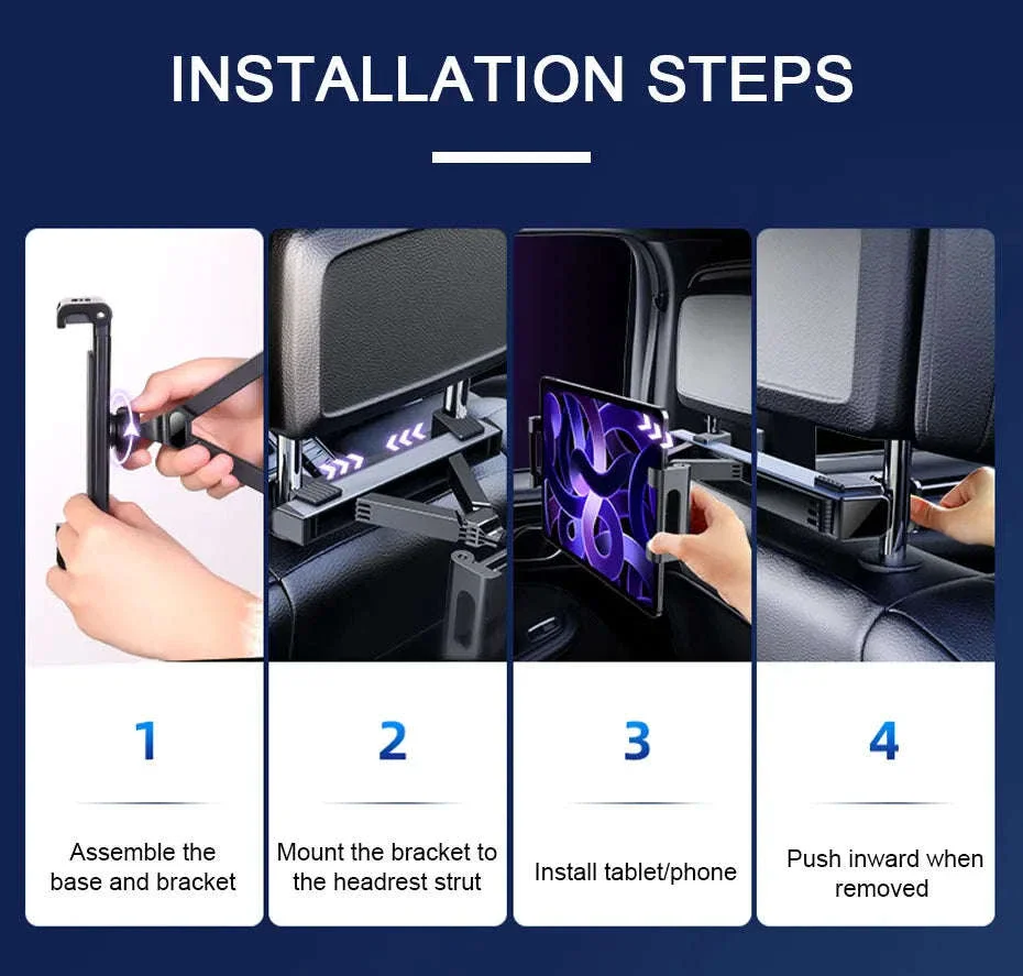 Upgraded Car Headrest Phone Holder for 4-12.9 Inch Devices - Image 14