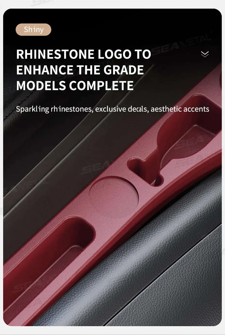Upgraded Car Seat Gap Filler 2 Pcs Center Console Side Crevice Filler Strip - Image 14