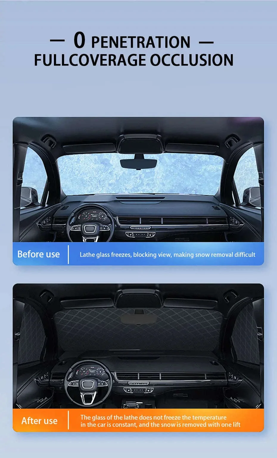 Upgraded Car Window Snow Cover with Hood Cover - Image 22