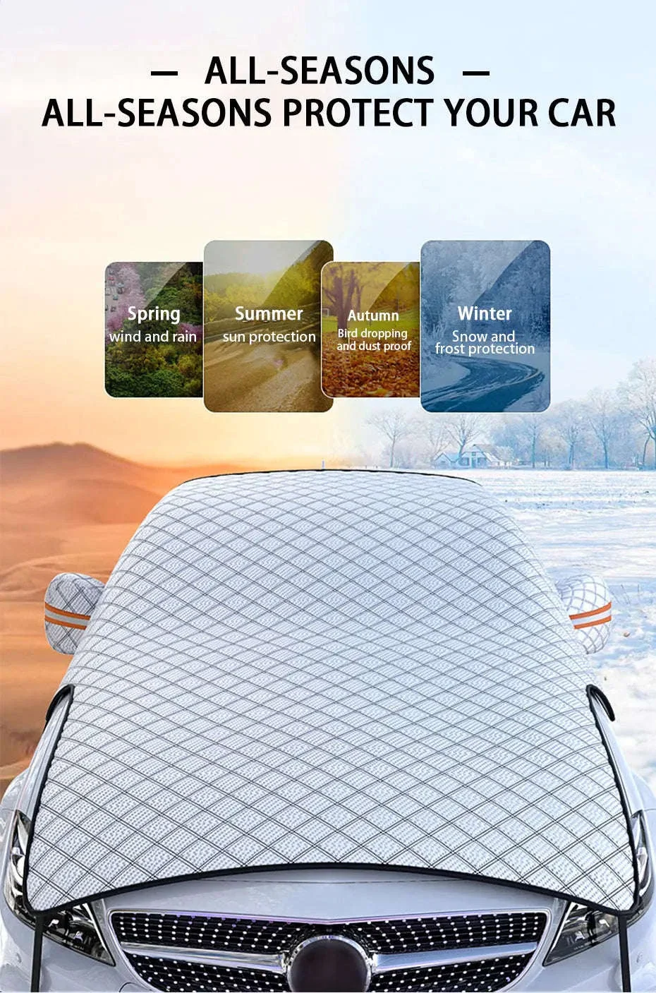 Winter Car Windshield Snow Cover Full Wrap - Image 25