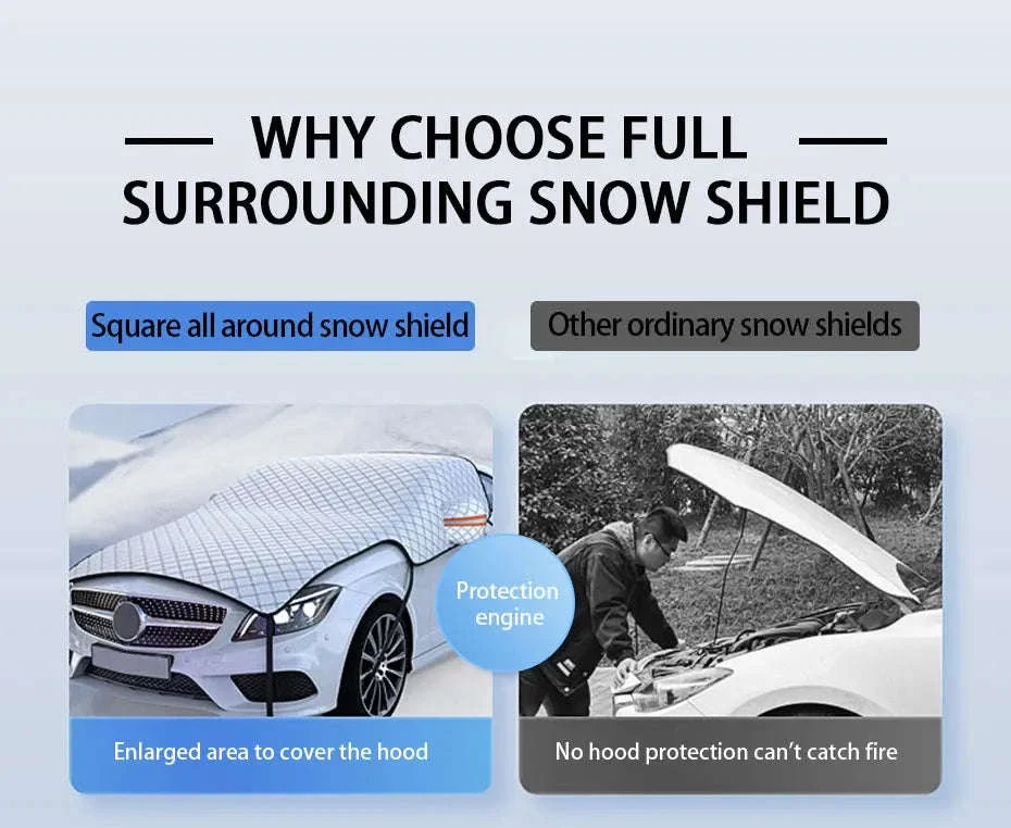 Winter Car Windshield Snow Cover Full Wrap - Image 9