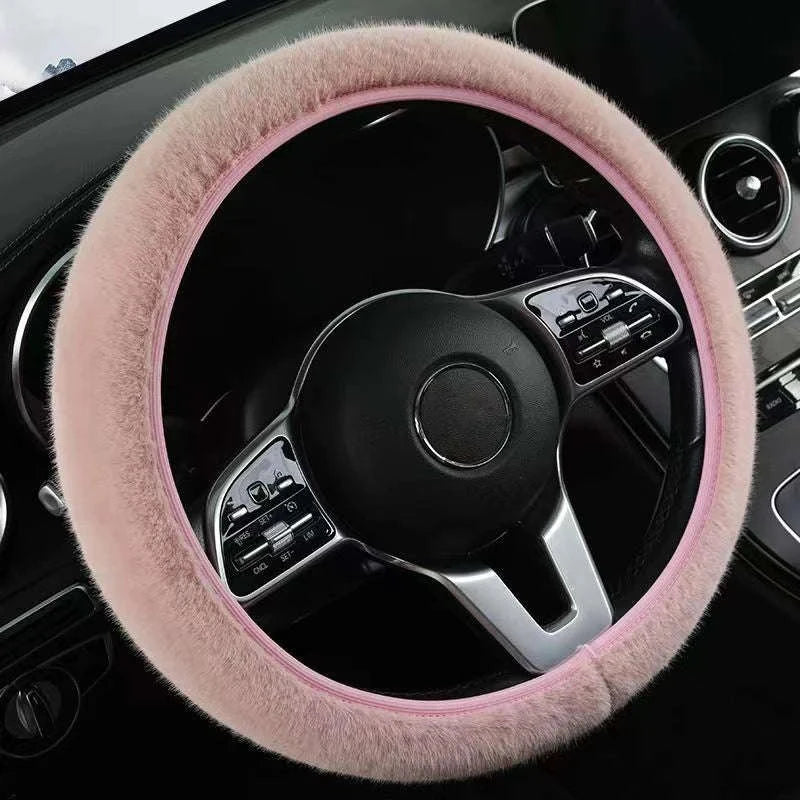 Winter Warm Plush Steering Wheel Cover for 37-39cm - Image 24