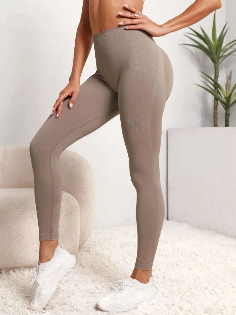Seamless High Waist Leggings with Hip-Lifting Support - Image 10
