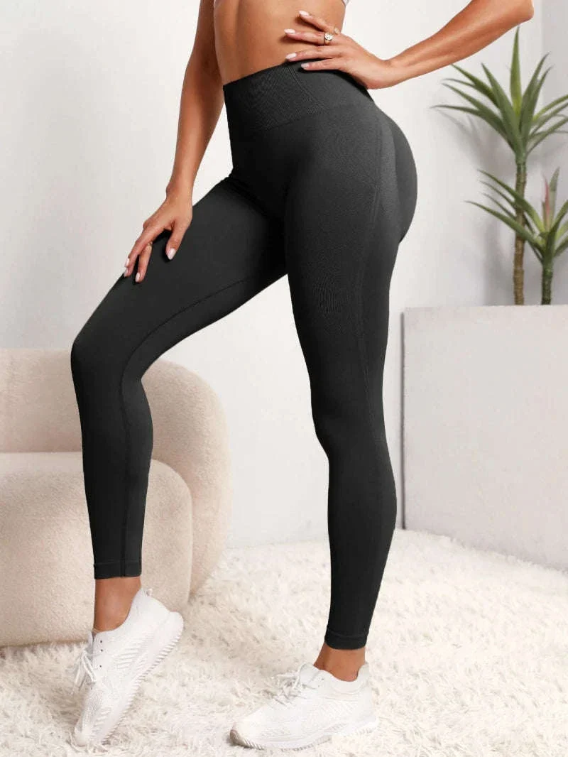Seamless High Waist Leggings with Hip-Lifting Support - Image 3
