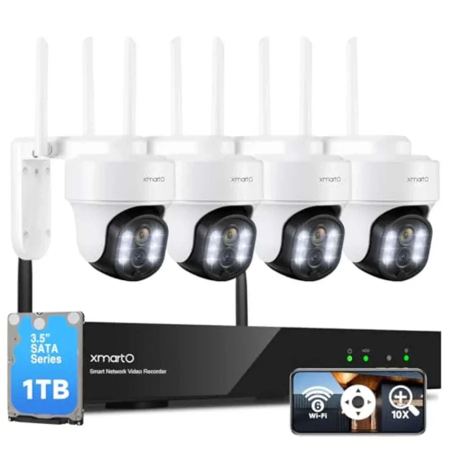 Indoor/Outdoor Security Camera System with 10X Zoom PTZ Tracking - Image 7