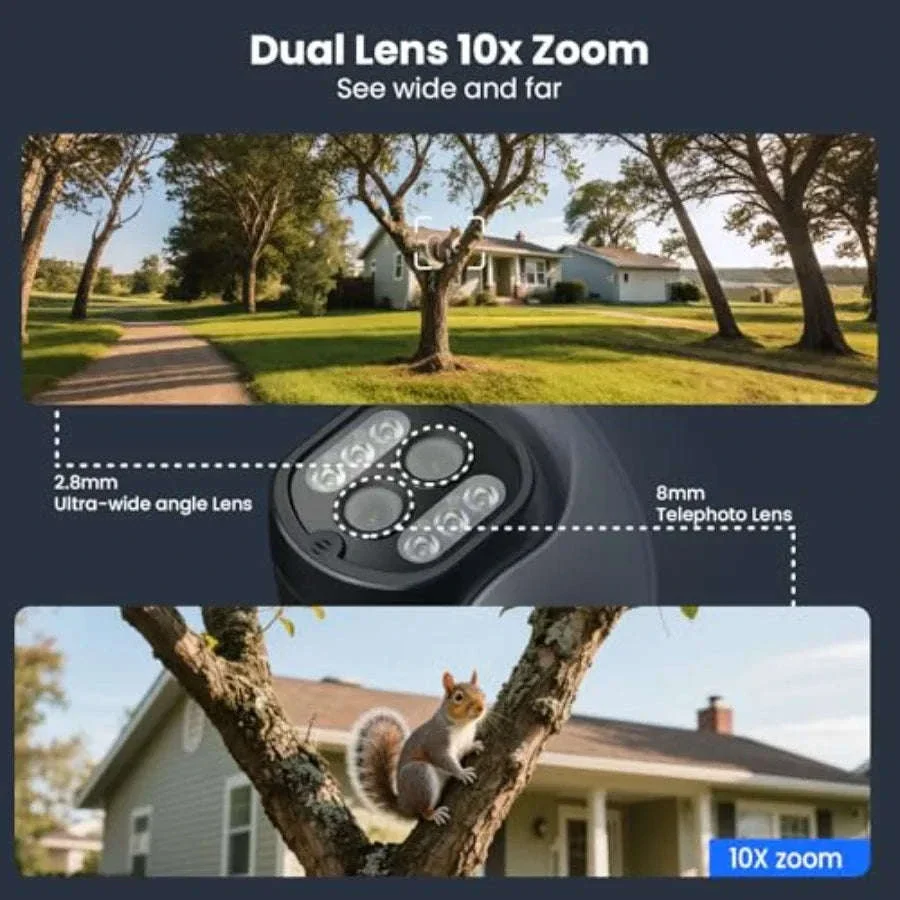 Indoor/Outdoor Security Camera System with 10X Zoom PTZ Tracking - Image 9