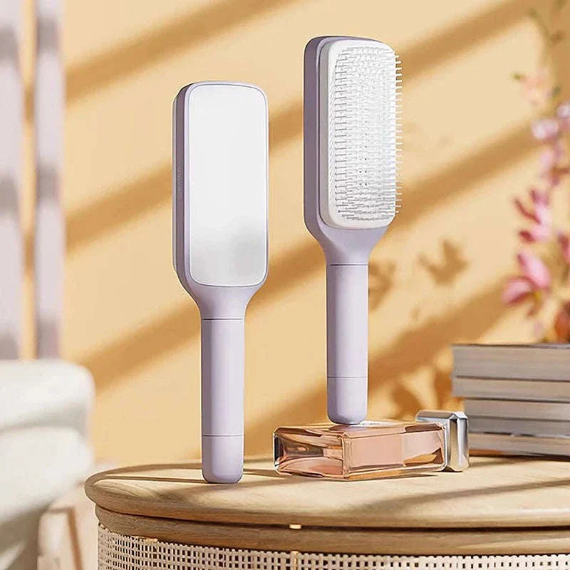 Self-Cleaning Hairbrush with Scalp Massager and Detangler - Image 4