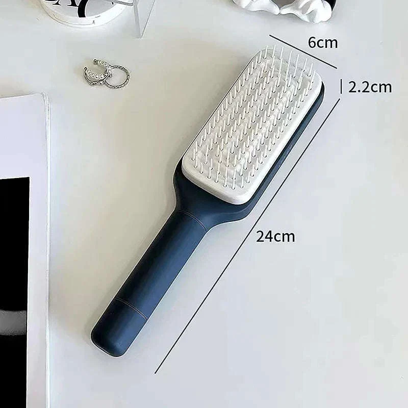 Self-Cleaning Hairbrush with Scalp Massager and Detangler - Image 8