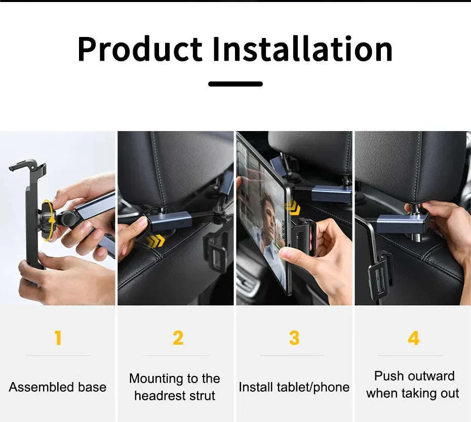 Car Seat Back Phone Holder Rear Row Tablet Mount - Image 20