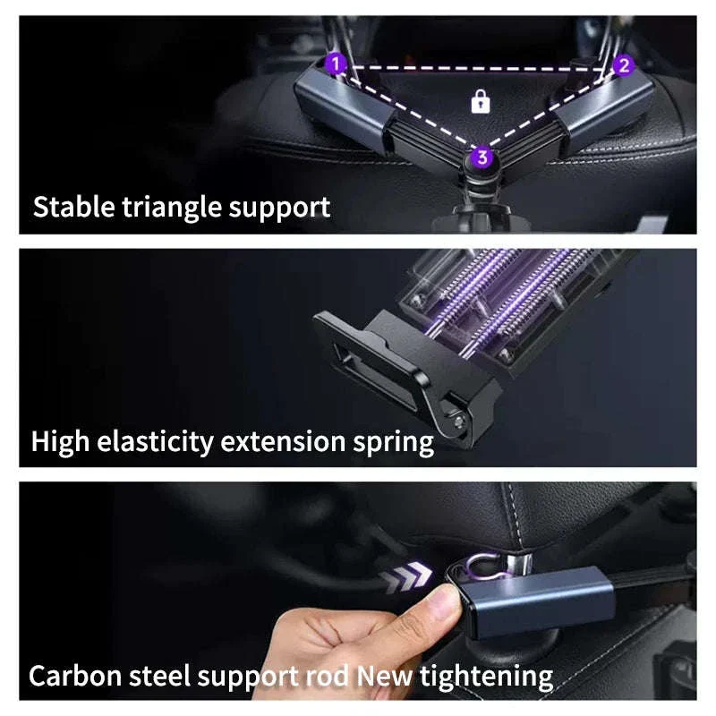 Car Seat Back Phone Holder Rear Row Tablet Mount - Image 5