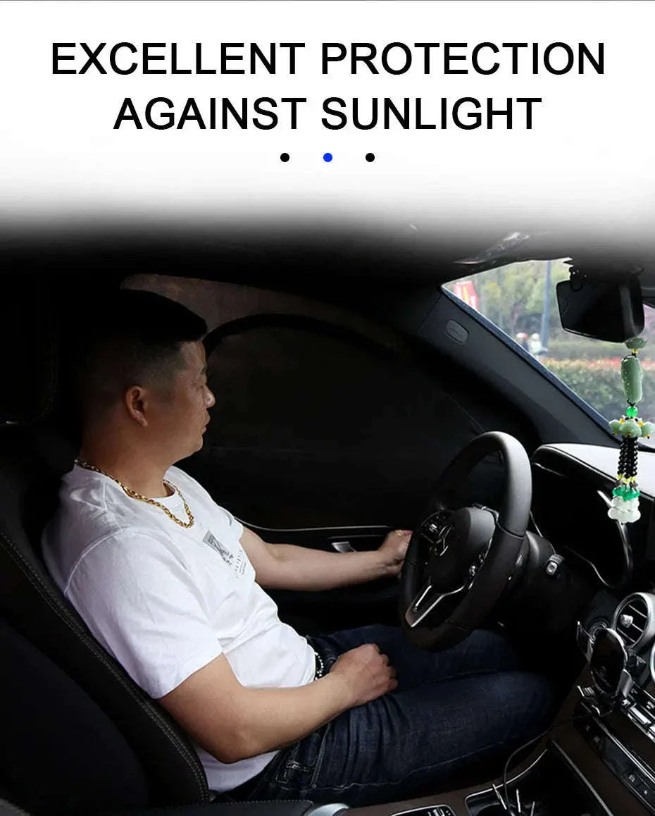Car Side Window Sun Shade Mesh with Zipper - Image 11