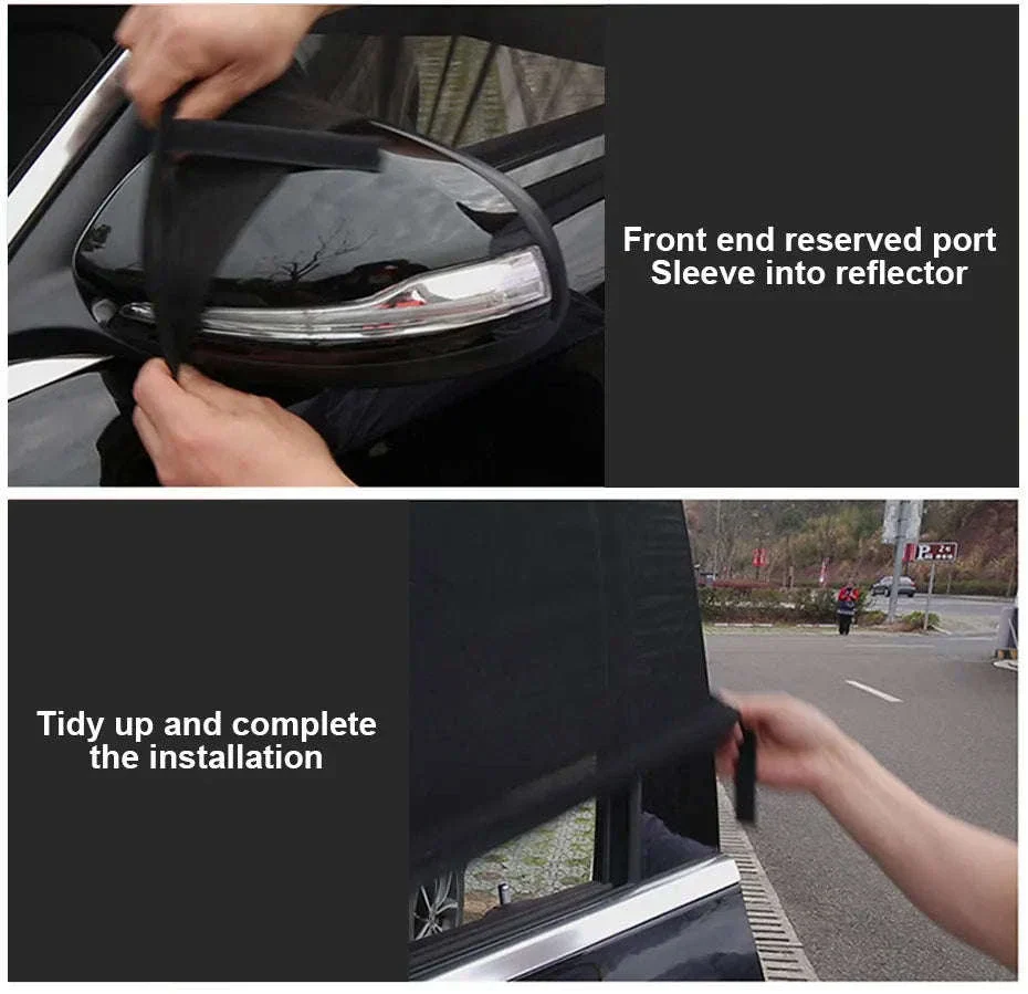 Car Side Window Sun Shade Mesh with Zipper - Image 15
