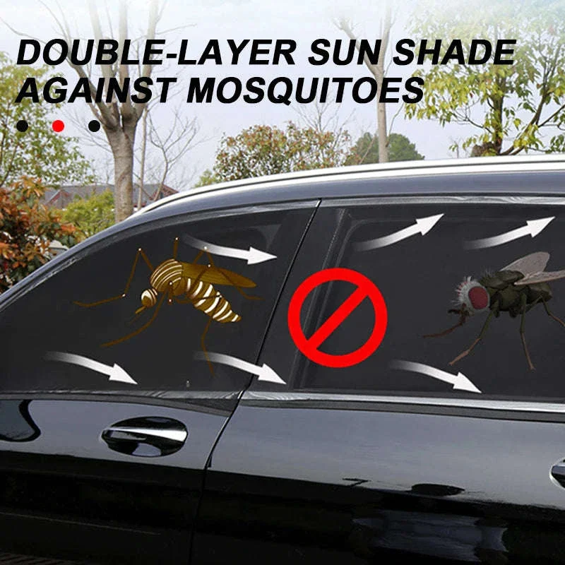 Car Side Window Sun Shade Mesh with Zipper - Image 3