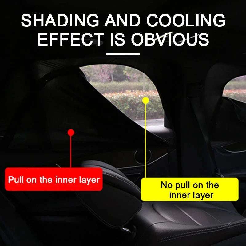 Car Side Window Sun Shade Mesh with Zipper - Image 4