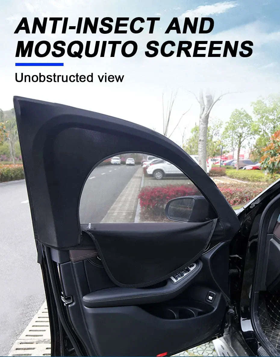 Car Side Window Sun Shade Mesh with Zipper - Image 7