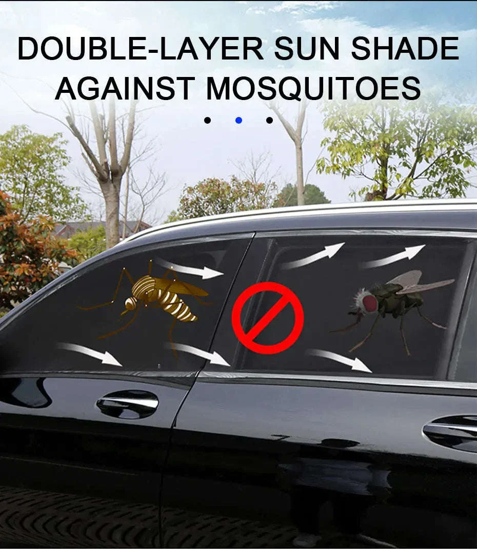 Car Side Window Sun Shade Mesh with Zipper - Image 9
