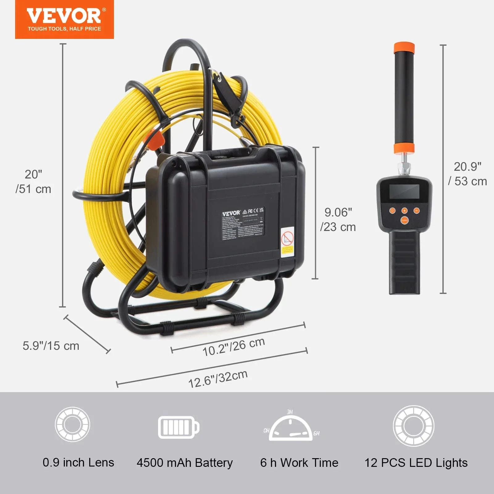 Sewer Camera with 512Hz Locator and 9" Display - Image 21
