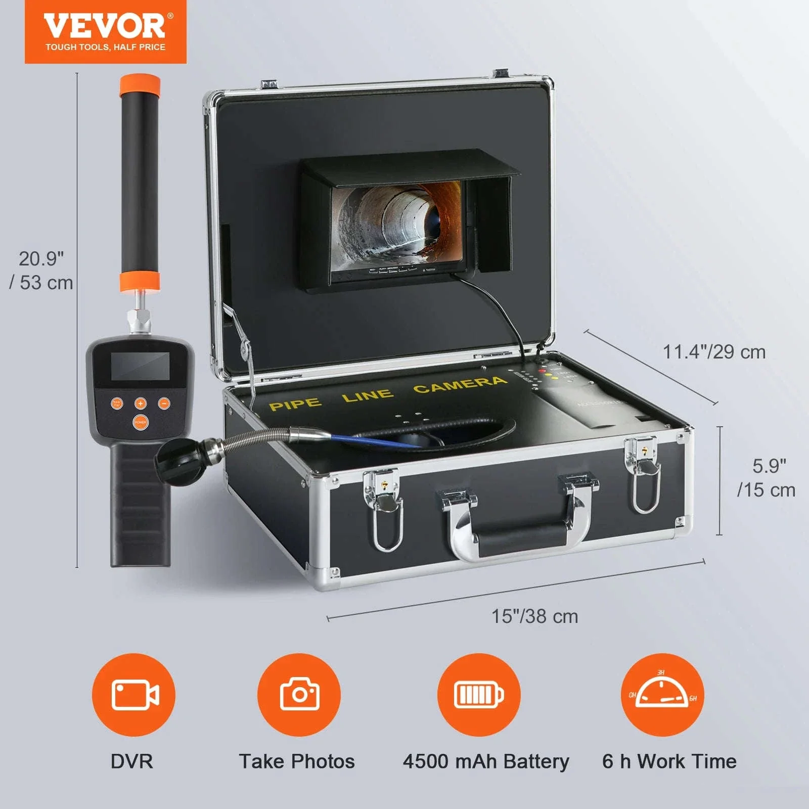 Sewer Camera with 512Hz Locator and 9" Display - Image 22