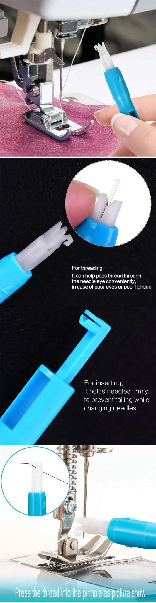 Sewing Needle Threader Tool & Inserter for Sewing Machines - Image 7