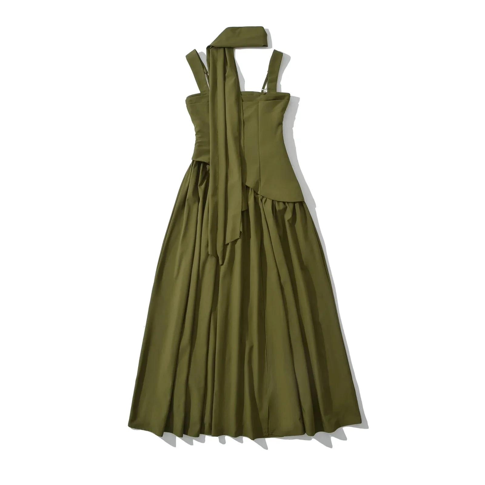 Sexy High Slit Midi Dress with Strapless A-Line Silhouette - Image 27