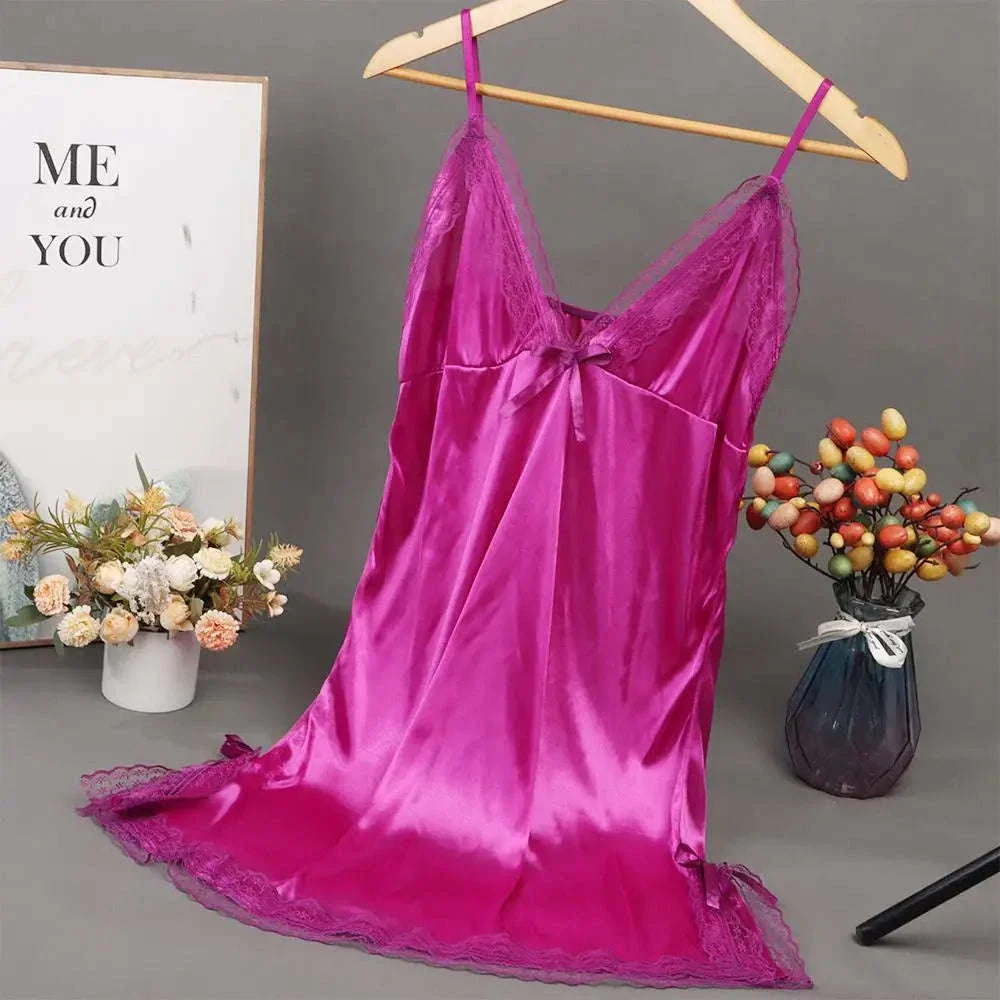 Lace Patchwork Camisola Nightdress with Soft, Airy Comfort - Image 5