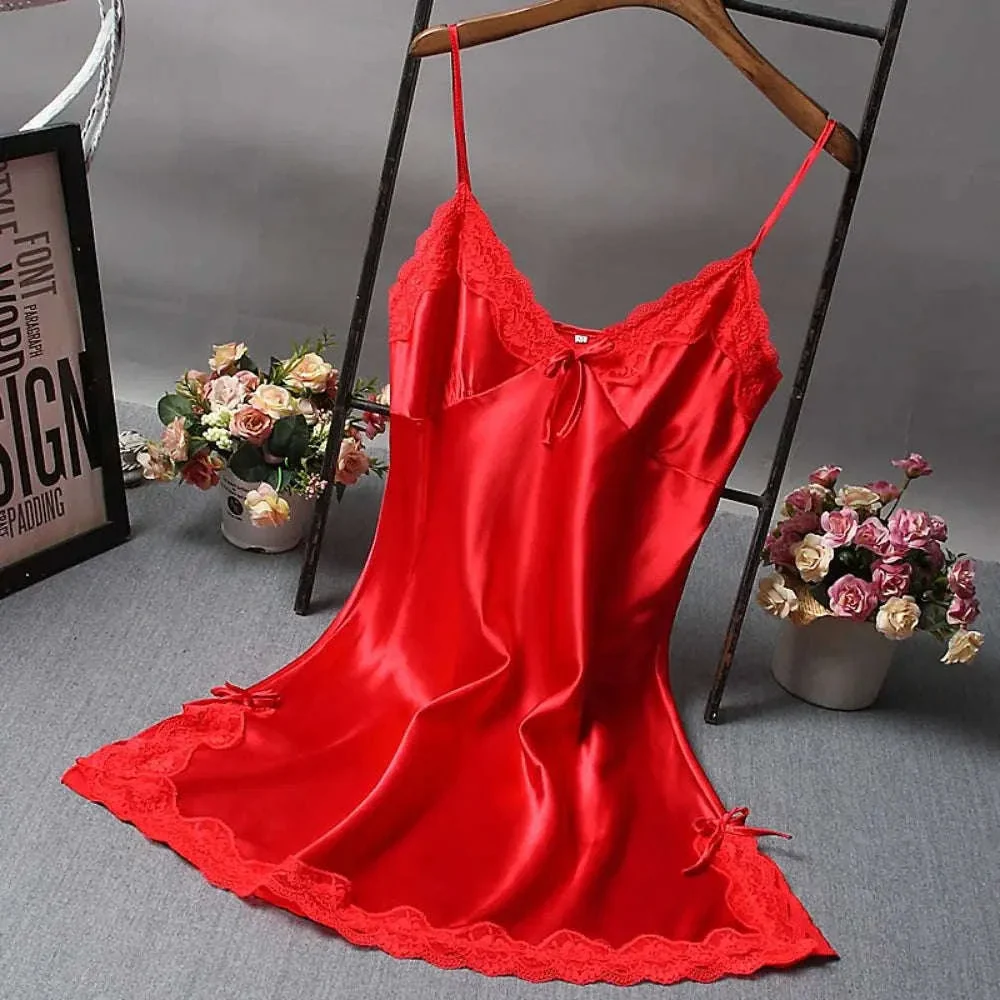 Lace Patchwork Camisola Nightdress with Soft, Airy Comfort - Image 7