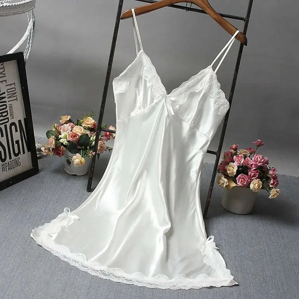 Lace Patchwork Camisola Nightdress with Soft, Airy Comfort - Image 9