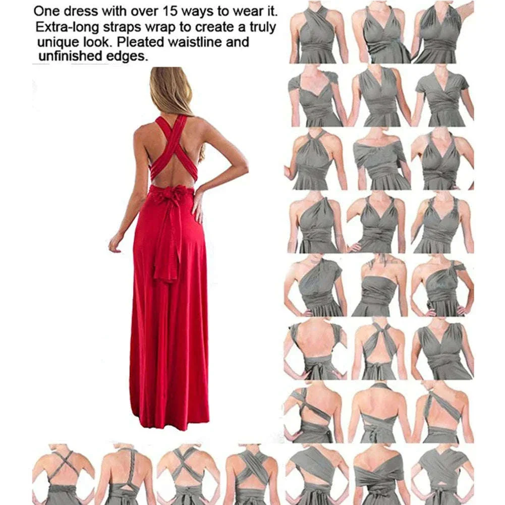 Multiway Wrap Convertible Dress for Endless Styling - Image 2