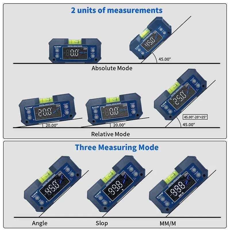 Magnetic Digital Angle Finder Inclinometer with Backlit Display - Image 15