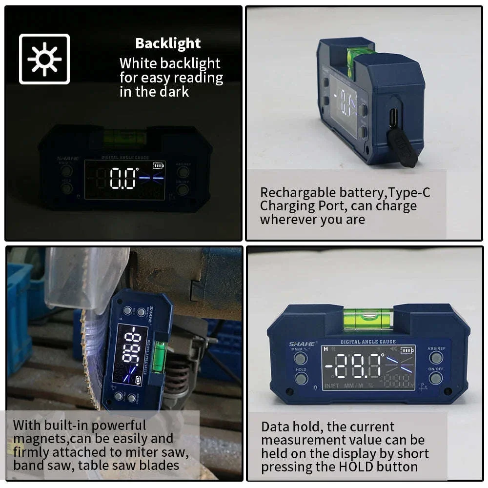 Magnetic Digital Angle Finder Inclinometer with Backlit Display - Image 5