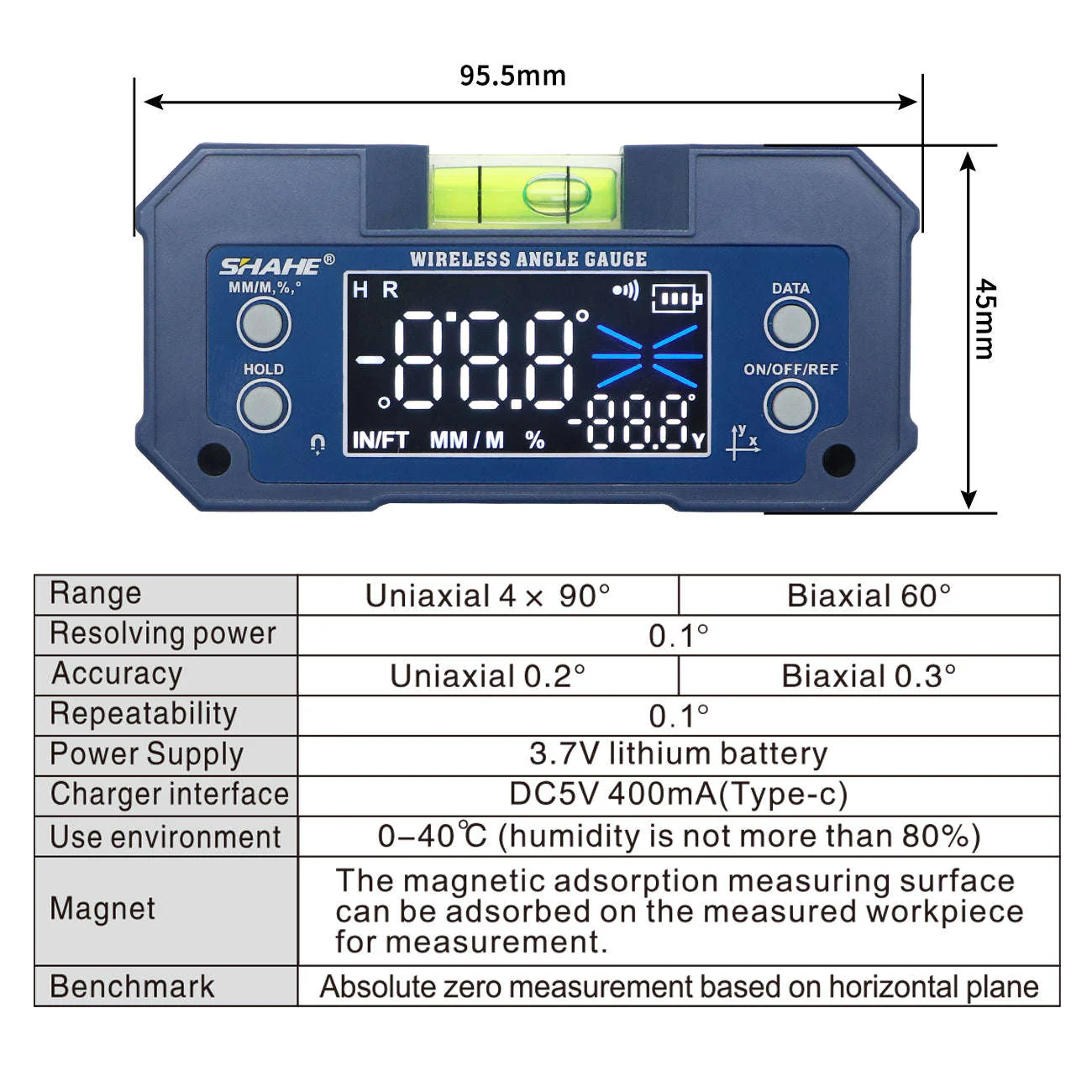 Magnetic Digital Angle Finder Inclinometer with Backlit Display - Image 9
