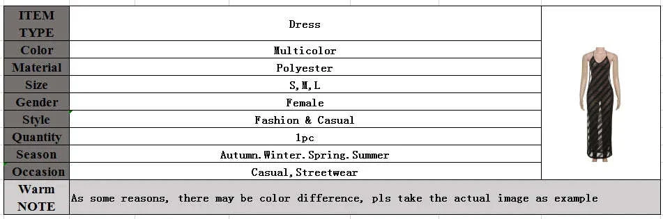 Sheer Mesh Halter Maxi Dress Backless Bodycon Split Summer Dress - Image 9