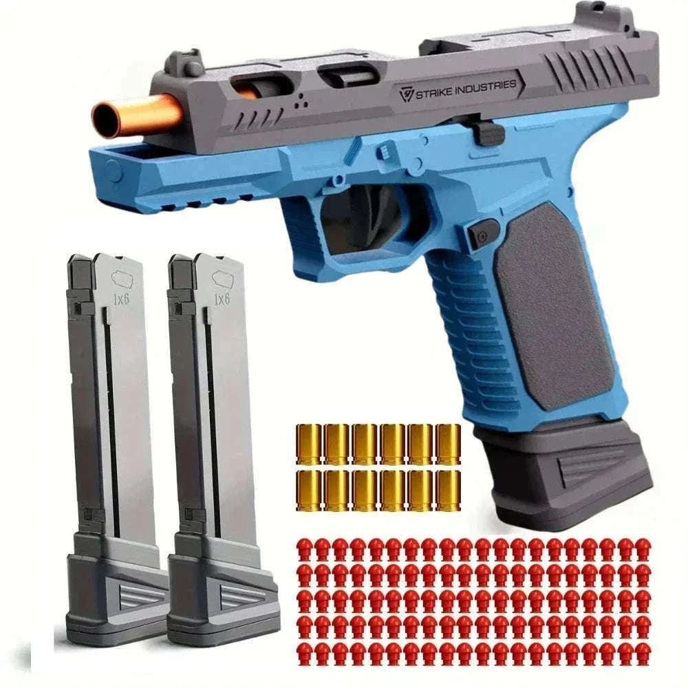 Shell Ejecting EVA Foam Dart Toy Pistol for Outdoor Play
