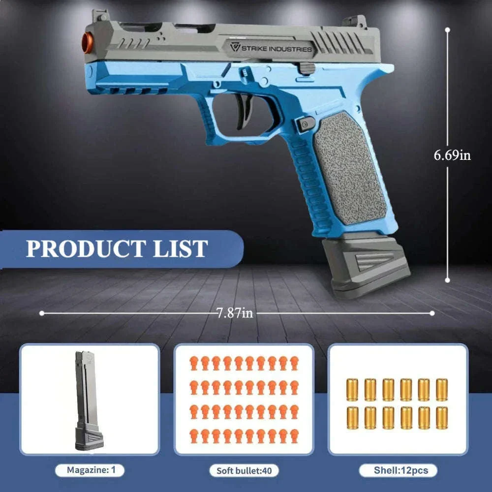 Shell Ejecting EVA Foam Dart Toy Pistol for Outdoor Play - Image 17