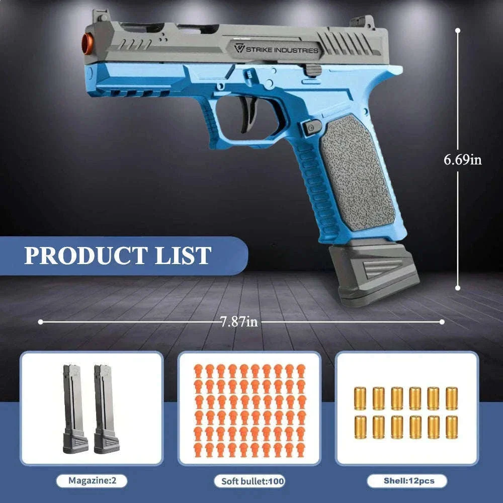 Shell Ejecting EVA Foam Dart Toy Pistol for Outdoor Play - Image 7