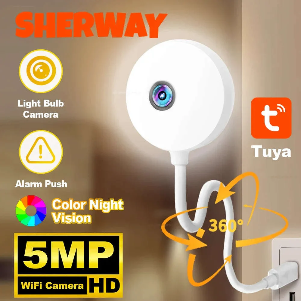5MP Mini WiFi Camera with AI Tracking and Night Vision - Image 2